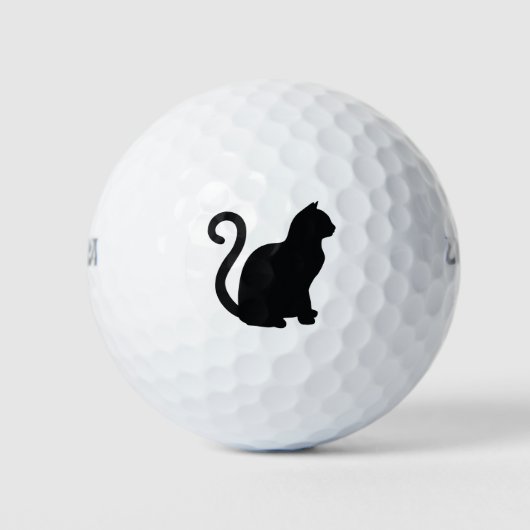 Schwarze Katze Golfball (Vorderseite)