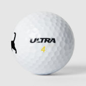 Schwarze Katze Golfball (Logo)