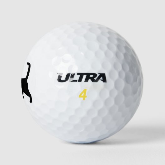 Schwarze Katze Golfball (Logo)