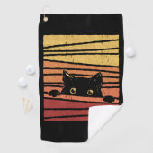 Schwarze Katze Golfhandtuch (Insitu)