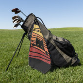 Schwarze Katze Golfhandtuch (Gras)