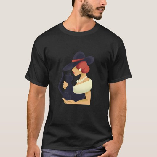 Schwarze Katze, Gothic T-Shirt (Vorderseite)
