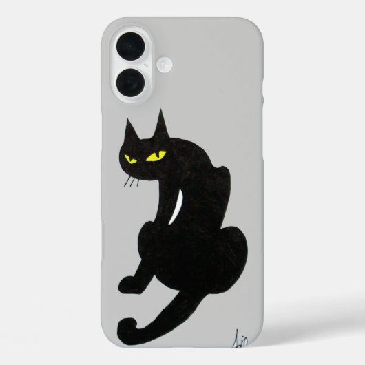 SCHWARZE KATZE grau Case-Mate iPhone Hülle (Rückseite)