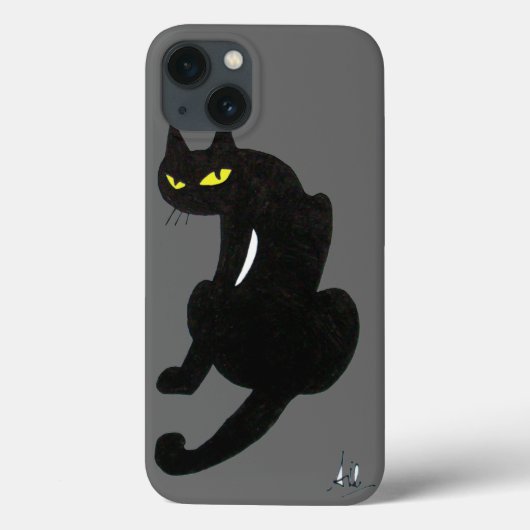 SCHWARZE KATZE grau Case-Mate iPhone Hülle (Rückseite)