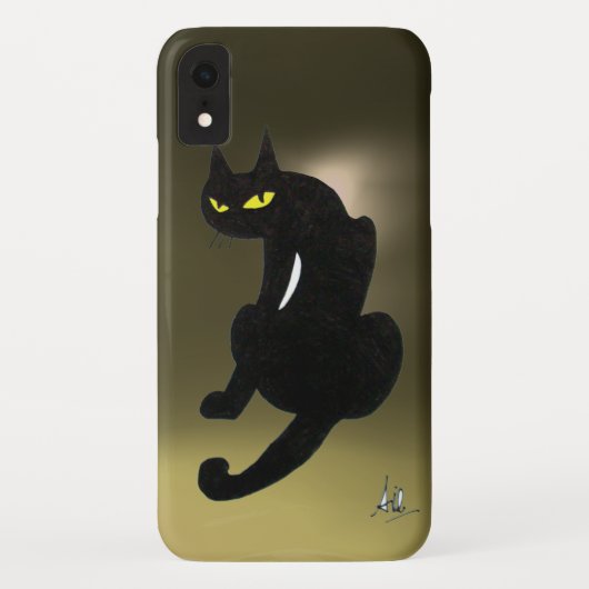 SCHWARZE KATZE grau Case-Mate iPhone Hülle (Rückseite)