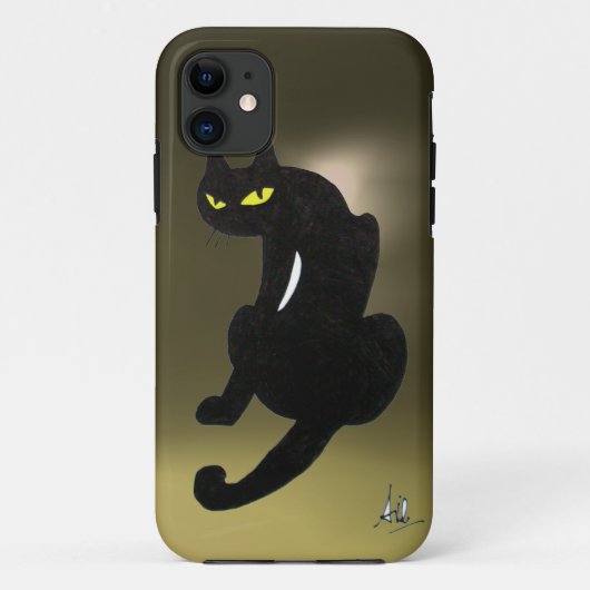 SCHWARZE KATZE grau Case-Mate iPhone Hülle (Rückseite)