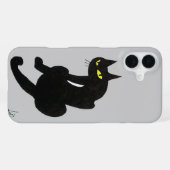 SCHWARZE KATZE grau iPhone Hülle (Rückseite (Horizontal))