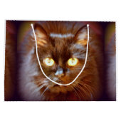 schwarze Katze Große Geschenktüte (Rückseite)