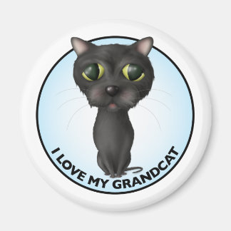 Schwarze Katze - Großkatze Magnet