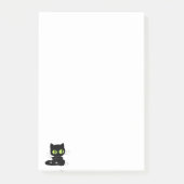 Schwarze Katze Grüne Augen Notizen (Vorderseite)