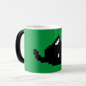 Schwarze Katze Grüne Tasse (Vorderseite Links)