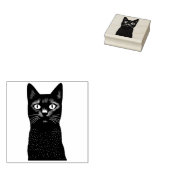 Schwarze Katze Gummistempel