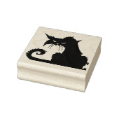 Schwarze Katze Gummistempel (Stempel)