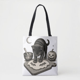 Schwarze Katze Halloween Backen Tasche