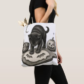 Schwarze Katze Halloween Backen Tasche (Von Nahem)