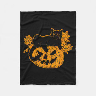 Schwarze Katze Halloween-Geschenke Lustige Spuk Y Fleecedecke