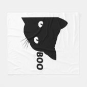 Schwarze Katze, Halloween-Geschenkkatzen Fleecedecke (Vorderseite (Horizontal))