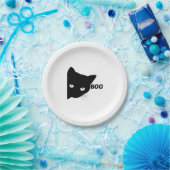 Schwarze Katze, Halloween-Geschenkkatzen Pappteller (Party)