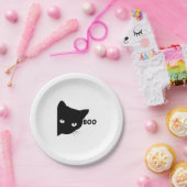 Schwarze Katze, Halloween-Geschenkkatzen Pappteller (Party)