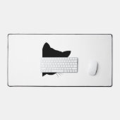 Schwarze Katze, Halloween-Geschenkkatzen Schreibtischunterlage (Tastatur & Maus)