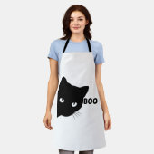 Schwarze Katze, Halloween-Geschenkkatzen Schürze (Getragen)