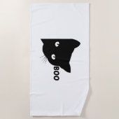 Schwarze Katze, Halloween-Geschenkkatzen Strandtuch (Vorderseite)