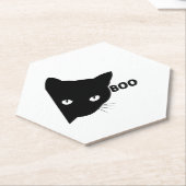 Schwarze Katze, Halloween-Geschenkkatzen Untersetzer (angewinkelt)