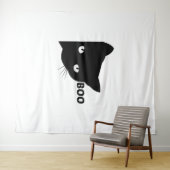 Schwarze Katze, Halloween-Geschenkkatzen Wandteppich (Beispiel (Horizontal))