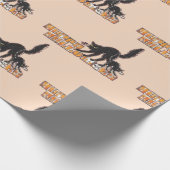 Schwarze Katze Halloween Geschenkpapier (Ecke)