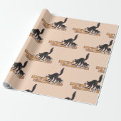 Schwarze Katze Halloween Geschenkpapier (Ungerollt)