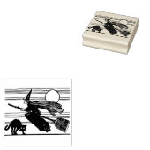 Schwarze Katze Halloween Gummistempel (Stempel)
