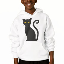 Schwarze Katze Halloween Hoodie