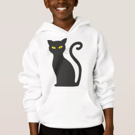 Schwarze Katze Halloween Hoodie