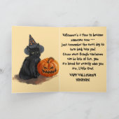 SCHWARZE KATZE HALLOWEEN KARTE FÜR GRANDAUGHTER (Innenseite)