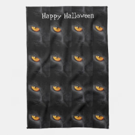 Schwarze Katze 🙀 Halloween 🎃 Küchentuch