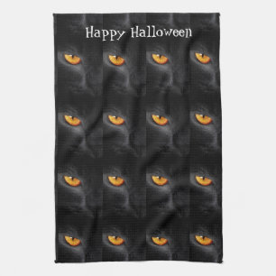 Schwarze Katze 🙀 Halloween 🎃 Küchentuch