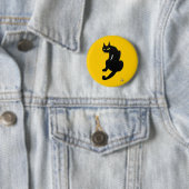 SCHWARZE KATZE HALLOWEEN-PARTY BUTTON (Beispiel)