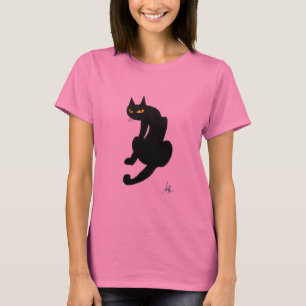 SCHWARZE KATZE HALLOWEEN-PARTY T-Shirt