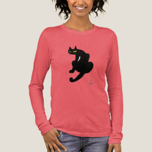 SCHWARZE KATZE HALLOWEEN-PARTY Tri-Blend SHIRT
