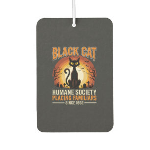 Schwarze Katze Halloween Vertrauter Vintage-Friedh Autolufterfrischer