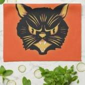 Schwarze Katze Handtuch (Gefaltet)