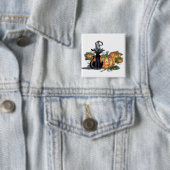 SCHWARZE KATZE, HAT UND JACK VON SHARON SHARPE BUTTON (Beispiel)