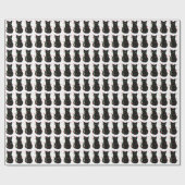 Schwarze Katze | Heilige Weihnachten | Tinkeln Geschenkpapier (Flach)