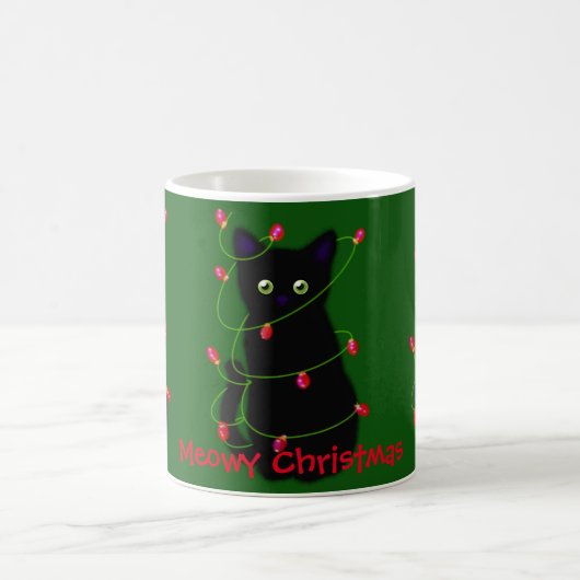 Schwarze Katze | Heilige Weihnachten | Tinkeln Kaffeetasse (Mittel)