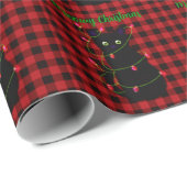 Schwarze Katze | Heilige Weihnachten | Tinkstar-Li Geschenkpapier (Rolleneckpunkt)