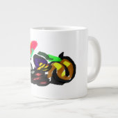 Schwarze Katze Herbstglühen Jumbo-Tasse (Vorderseite Rechts)