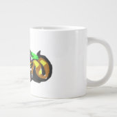 Schwarze Katze Herbstglühen Jumbo-Tasse (Rechts)
