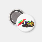 Schwarze Katze Herbstglühen Magnet (Vorderseite/Rückseite)