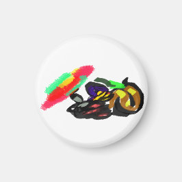 Schwarze Katze Herbstglühen Magnet