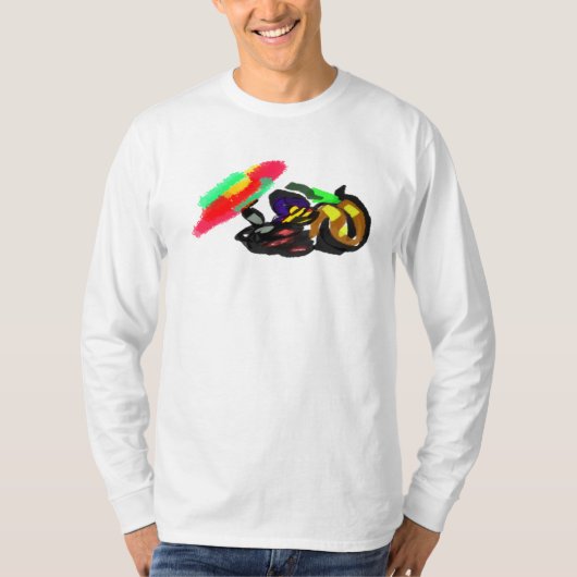 Schwarze Katze Herbstglühen T-Shirt (Vorderseite)